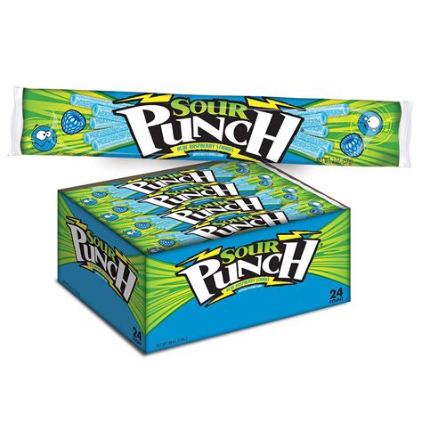 Sour Punch Straws Blue Raspberry 2oz. 24Ct. - Walmart.com - Walmart.com