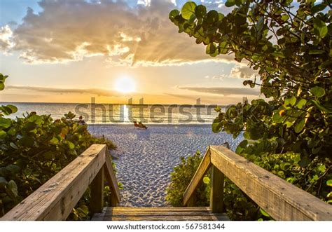 Sunset Naples Beach Florida Stock Photo (Edit Now) 567581344