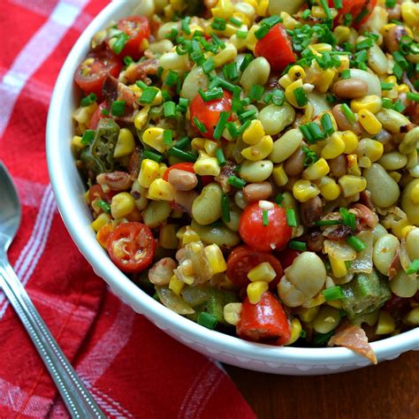 Summer Succotash Recipe with Bacon and Okra | FaveSouthernRecipes.com