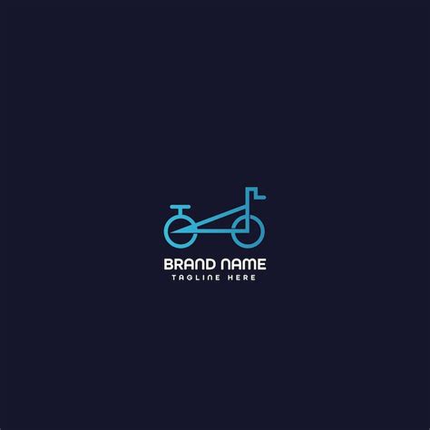 Premium Vector | Bike logo with a blue bike on a dark background