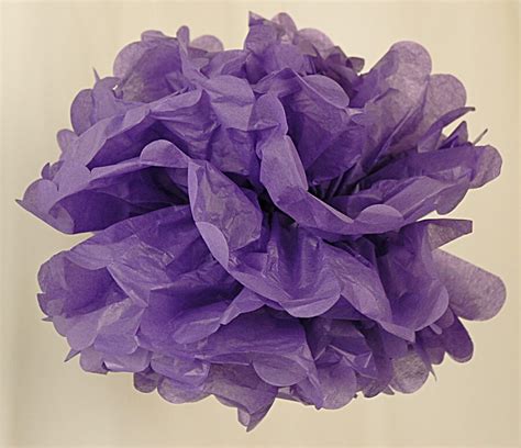 Tissue Paper Pom Poms 8" Dark Purple (Pack of 4 Pom Poms)