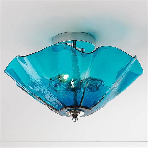 Clearly Colorful Ruffled Glass Ceiling Light | Ceiling lights, Glass ceiling lights, Ceiling ...