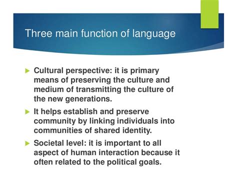 Language and culture