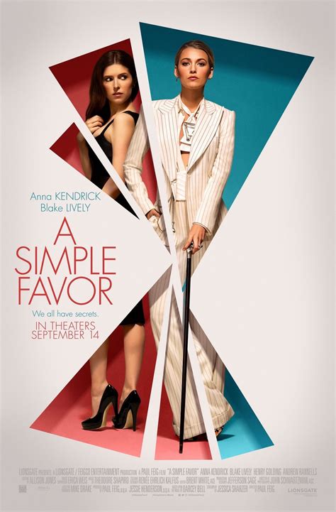 A Simple Favor (2018) - Posters — The Movie Database (TMDB)