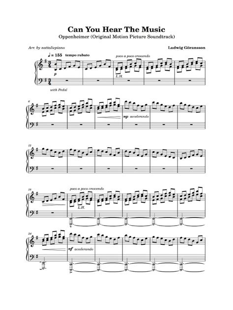 Can You Hear The Music (Oppenheimer) (Piano Sheet) | PDF