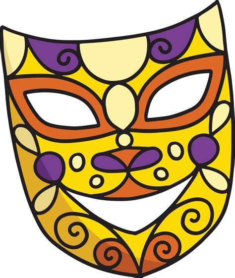 Mardi Gras Mask Cartoon Colored Clipart 13801646 Vector Art at Vecteezy