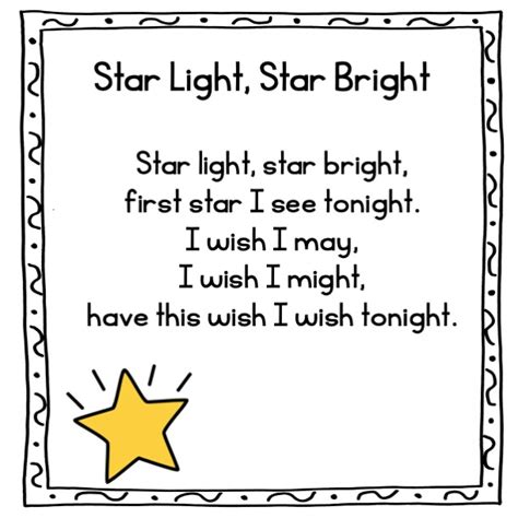 Pocket Chart Poem Star Light Star BrightNursery Rhyme | Made By Teachers