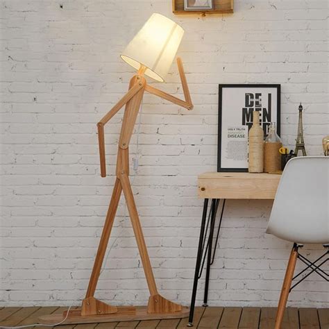 Rustic Wooden Human Lamp, movable arms | Manualidades con muebles, Luces de madera, Lampara de ...