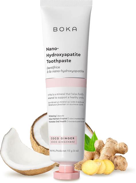 Boka Natural Toothpaste, Fluoride Free - Nano Hydroxyapatite for Remineralizing, Sensitive Teeth ...