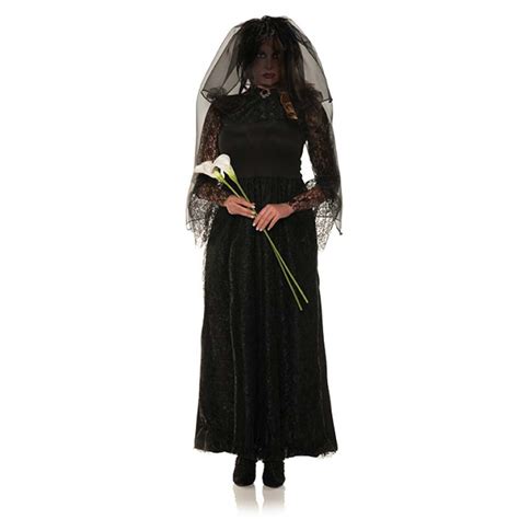 Black Dahlia Womens Adult Ghost Evil Bride Dark Halloween Costume - Walmart.com - Walmart.com