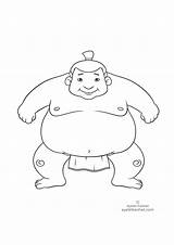 Sumo Coloring Pages sketch template