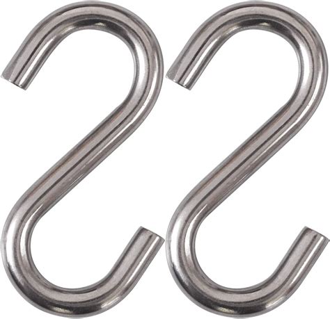 Cozihom Heavy-Duty 304 Stainless Steel S Hooks, 3 Inch Hammock, Swing S Hooks, Industrial Grade ...