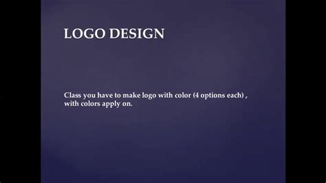 Assignment LOGO Design - YouTube