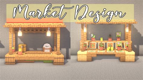 Minecraft - How to Build Market Stall Design - YouTube