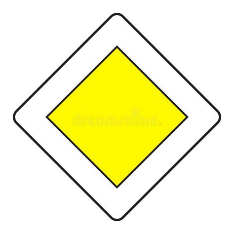 Priority road sign stock vector. Illustration of generated - 107759004