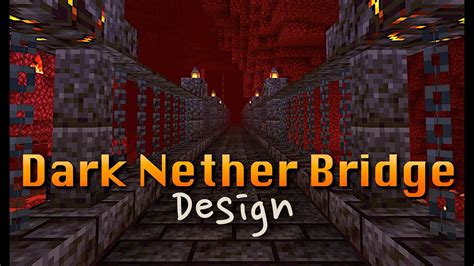 Minecraft Dark Nether Bridge Design with Chains and Blackstone (Quick Show, no sound) - YouTube