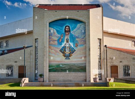 Mural at Basilica of Our Lady of San Juan del Valle National Shrine in San Juan, Rio Grande ...