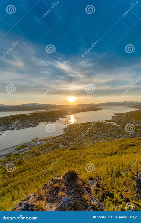 Midnight Sun in Tromso, Norway Stock Image - Image of laponianoruega, arctic: 150419619