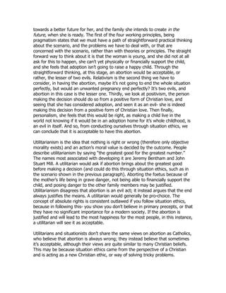 Abortion essay - Ethics | PDF