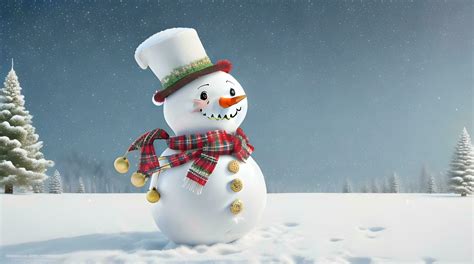 festive Christmas background with snowman 30613166 Stock Photo at Vecteezy