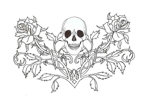 Gothic Rose Drawing at GetDrawings | Free download