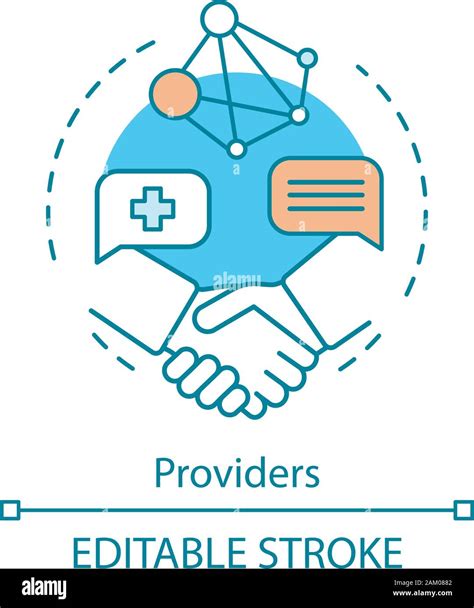 Providers concept icon. Primary care physician. Health plan. Treatment and medical services ...