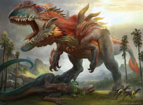 [Dino Art] Artwork for Magic: The Gathering's new legendary dinosaur by Zack Stella : Dinosaurs