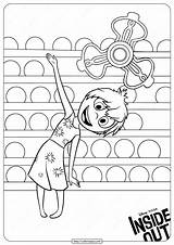 Disney Inside Out Joy Coloring Pages  out coloring sketch template