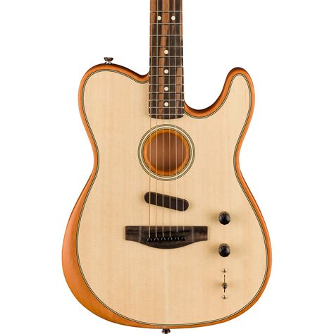 Fender Acoustasonic Telecaster Acoustic-Electric Guitar Natural | Musician's Friend