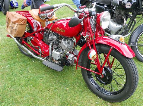 Red Indian Motorcycle | Seen at vintage motorcycle display o… | Flickr