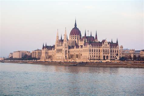 Budapest Parliament Building and Danube River, Hungary Stock Image ...