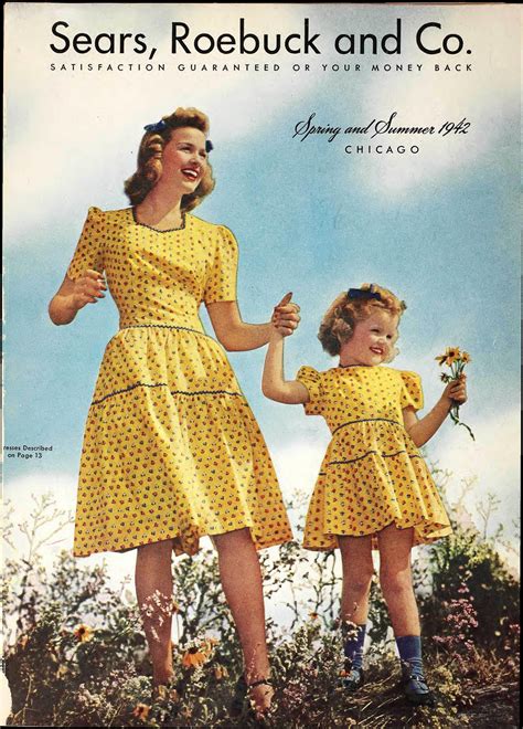 1942 Sears Spring Summer Catalog | Decades fashion, Mother daughter fashion, Vintage outfits