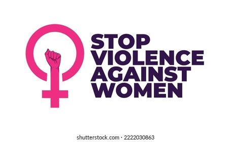 Diseño del logotipo "Stop Violence Against: vector de stock (libre de ...