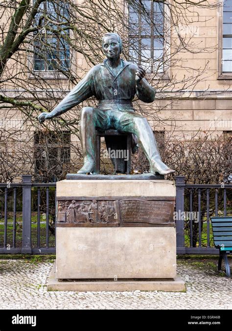 Berlin public art - statue, sculpture Poet, Heinrich Heine monument ...