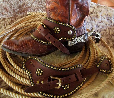 Old Time Western Spur Straps with Spots