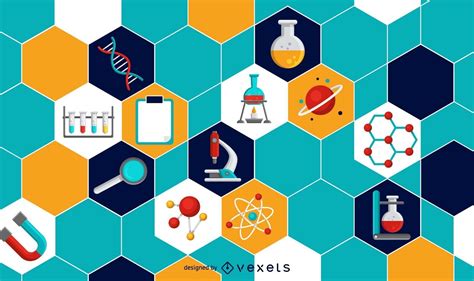 Scientific Elements Background Design Vector Download