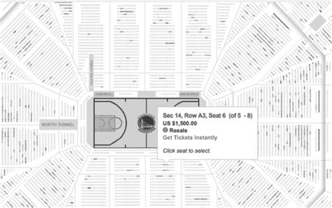 Warriors Stadium Seating Plan | Elcho Table