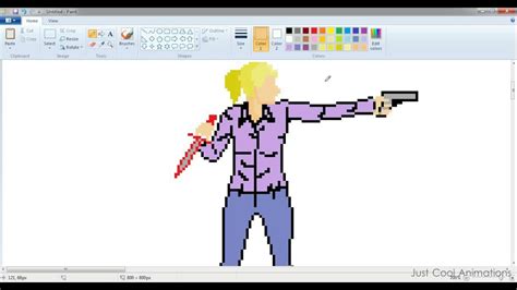 Let's make pixel art in Ms Paint - YouTube