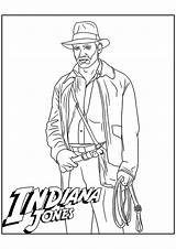 Simple coloring Page Of Indiana Jones With His Lasso And Legendary  sketch template