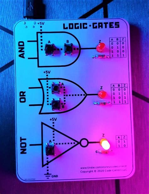 Basic Logic Gates Using Switches Learning Kit | Etsy