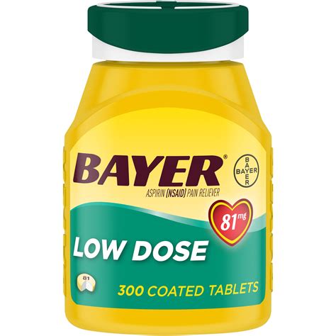 Bayer Aspirin Regimen Low Dose Pain Reliever Enteric Coated Tablets, 81 ...