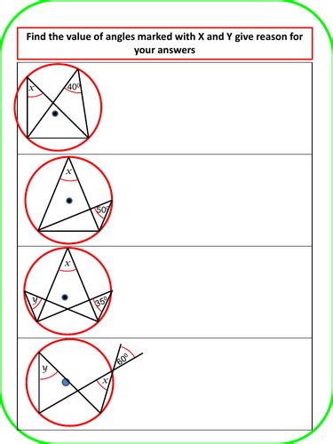 Circle Theorems: Angles at the same Segment and cyclic Quadrilateral theorems. | Teaching Resources