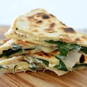 Spinach Pesto and Cheese Quesadillas - Create Bake Make