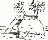 Deserted Island Coloring Page sketch template