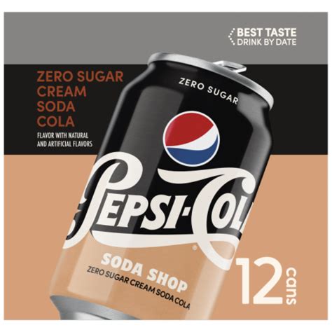 Pepsi Zero Sugar Cream Soda Cans Limits May Apply Cola, 12 cans / 12 fl ...