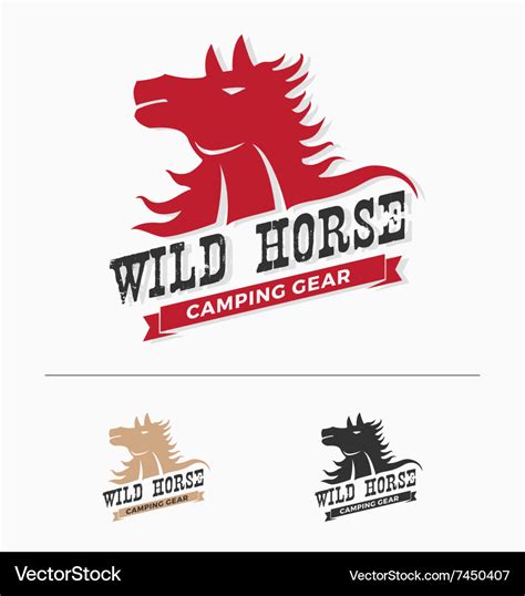 Wild horse logo template Royalty Free Vector Image