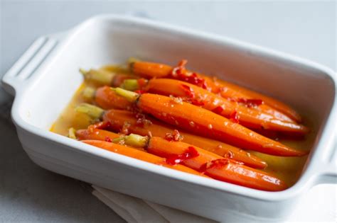 Sous Vide Baby Carrots Glazed with Harissa and Maple Syrup