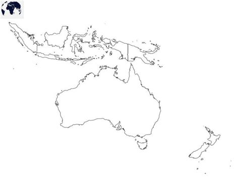 Free Printable World Map Blank Map Oceania Map | Images and Photos finder