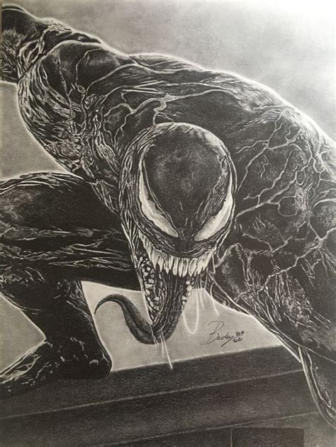 Venom graphite pencil | Pencil portrait, Venom art, Art inspiration drawing