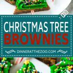 Christmas Tree Brownies - Dinner at the Zoo
